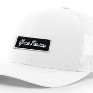Trucker Snapback Gugel Painting Logo Hat (White)